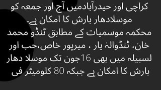 Cyclone Biparjoy Heavy rain likely in Karachi and Hyderabad today and Friday
