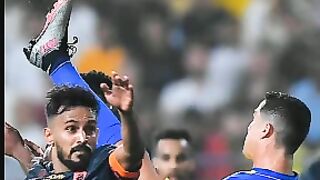 شاهد مقصية رونالدو ضد الرائد اليوم????????????باكورد كريستيانو رونالدو مع النصرK #Ronaldo