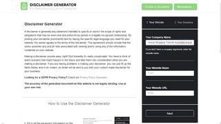 How To Create Disclaimer Page Generator for Blogger Website