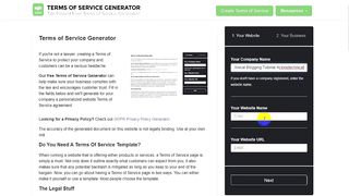 How To Create Terms and Conditions Page Generator for Blogger Website