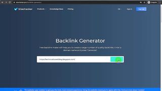 How To Free Backlinks Generate for Blogger Website