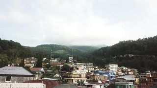 Aerial video of beautiful scenery in Serangan Tawangmangu, East Java , indonesia