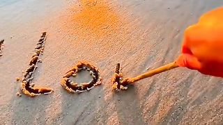 Beautiful beach sunrise Love