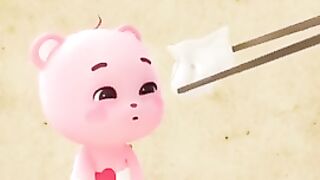 cutie rabbit eat follow me