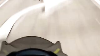cop trys to kill biker near miss