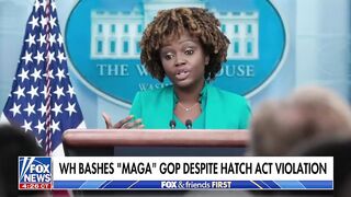 KJP doubles down on MAGA bashing despite Hatch Act violation