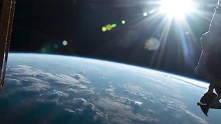 Sunset from space.