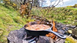 Biggest  of all CHICKEN BURGERS (beautiful nature, relaxing sounds and Camping)
