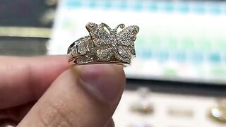 Ladies Real Diamond 1 carat Butterfly Ring