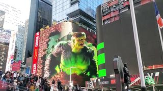 Marvel's Midnight Suns Epic 3D Billboard in Times Square New York City NYC, Hulk, Blade, Ghost Rider
