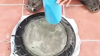 Membuat meja dari ban bekas