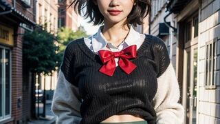 4K] Street Challenge Skirts for Students Lookbook ????| AI Lookbook. Video 2023