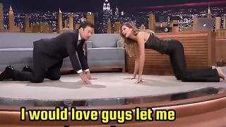 Super Model Gisele Bundchen vs. Jimmy Fallon: Epic Plank Challenge on The Tonight Show