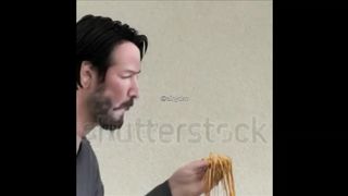 Keanu Reeves Eating Spaghetti