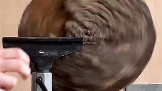 Turning wood BRIGHT RED