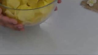Homemade potato chips....