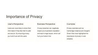 Privacy and Ethics in Web Analytics