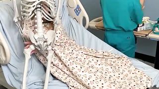 Patient hides from nurse.