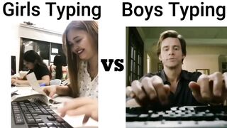 Girls typing speed vs Boys typing speed | funny - comedy video 2022