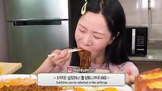 Supersize 8 Spicy Black bean Noodles & 3 Cheese Spam Mukbangㅣeating showㅣASMR