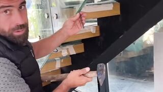 Cracked glass design for stairs #shorts