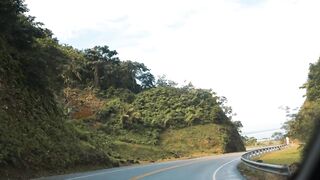 Highway in the middle of a mountain range