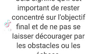 Ne jamais changer ton objectif~Never change your goal