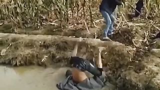 fall into the mud
