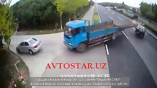 rare accident of the car(s).