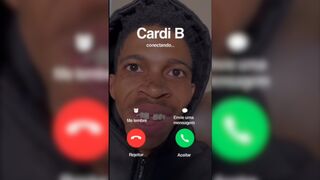 Call with Cardi B. [ I wasn't ready. He got me ! Is so funny ]