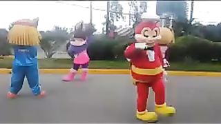 Dancing mascot