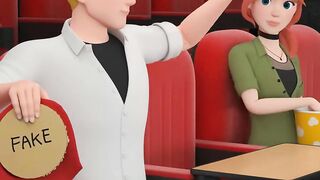 Cartoon boy Magic in cinima