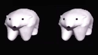 Walking polar bear
