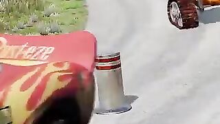 Funny cars crossing bollard) l beam NG