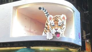3D Tiger Billboard in Taipei