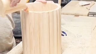 Making the bottom of the umbrella stand⚒️Diy Woodworking Techniques
