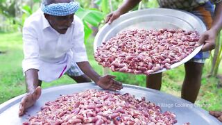 2000 CHICKEN HEARTS FRY _ Spicy Hearts Recipe Cooking in Village _ Chicken Parts Recipes