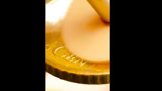 Sophisticated earing made of coin