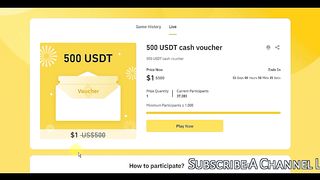 Binance 1$ Game Khelo Our Jetto 500$ Cash Voucher Sirf 1$ Freez Karne Per 500 Dollar Win karo