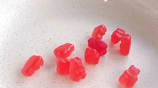 I made colorful boba with gummy bears