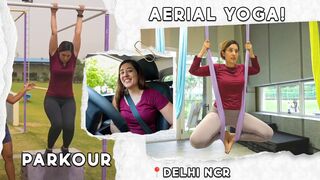 File name Staying FIT in Delhi NCR with Parkour and Aerial Yoga! This is SO fun.. ????