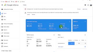 Adsense Loading Earning Proof on Blogger Website