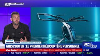 Franky Zapata présente l'AirScooter, le 1er hélicoptère "sans permis"