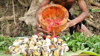 Primitive Technology -Hear The Sound Duck in The Forest &Cooking Egg-Eating Delicious ????????