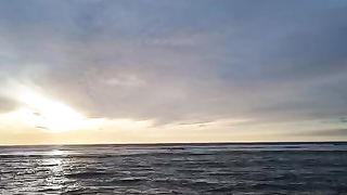 Sunset In Ujung Genteng Beach, Sukabumi, West Java, indonesia