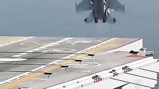 Su-33 cobra landing on aircraft carrier in DCS. @shorts.