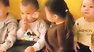 Sweet but funny moment in childhood stage
