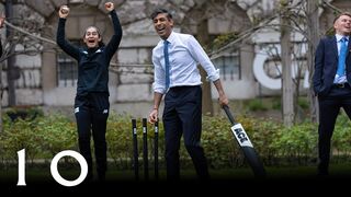 England Cricket Team vs Rishi Sunak at 10 Downing Street.