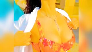 Beautiful Amish Patel bikni show