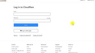 Cloudflare Account Login